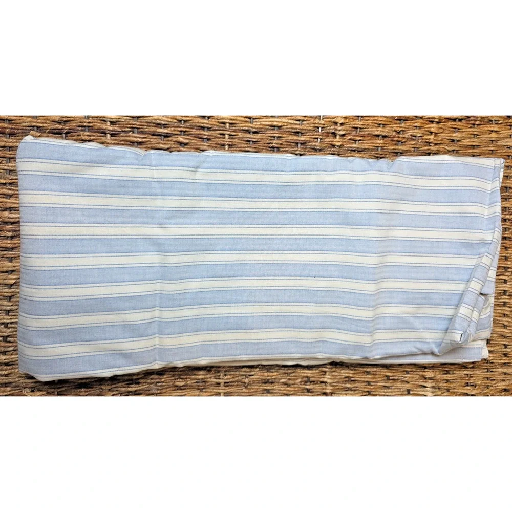 Ralph Lauren Graydon Melange Bold Stripe Full/Queen Duvet Dune Chambray NIP